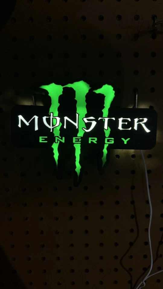 Monster Energy LED Light Sign - For Man Cave, Bar, Garage, Bedroom, Office etc - Image 2 of 2