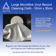 Large Microfibre Vinyl Record Cleaning Cloths - 30cm X 30cm