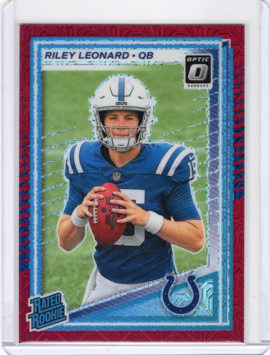 2025 Donruss Optic- Riley Leonard #255 Red Mojo Rated Rookie RC Colts