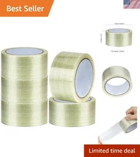 Heavy Duty Filament Strapping Tape 2 Inch x 55 Yards 5 Rolls Packaging Tape