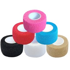 6 Pack 1 Inches Self Adhesive Bandage Wrap Vet Wrap for Pets, Stretch Self Ad...