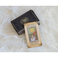 Antique Tarot Deck with Keywords 78 Cards Rider Waite Style Matte Finish