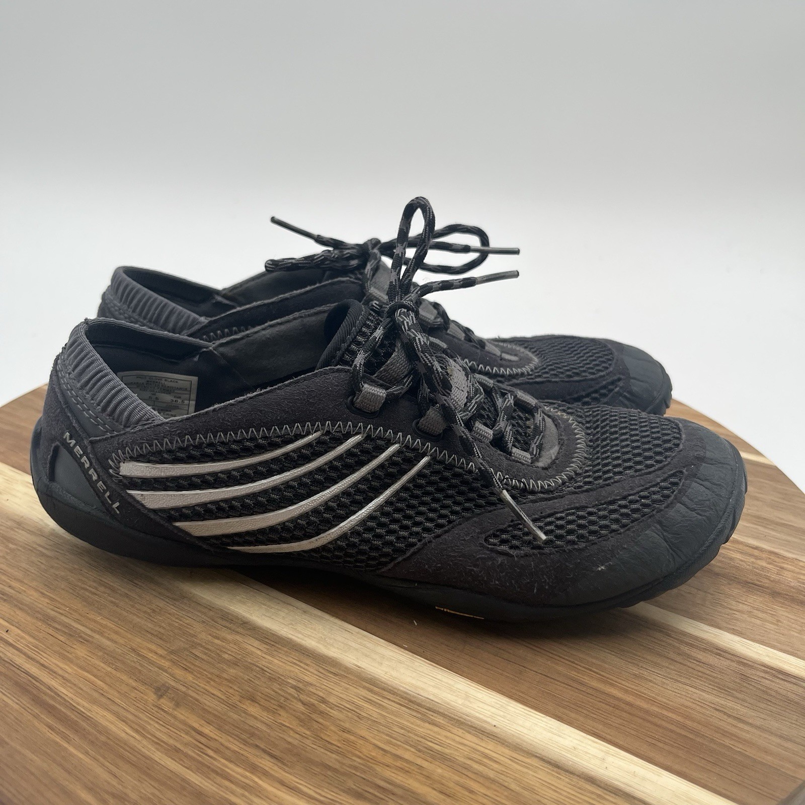 Merrell Donna Pace Glove Nero A Piedi Nudi Scarpe da Corsa Minimaliste J35706 8 US