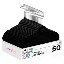 14 Inch Kids Velvet Hangers 50 Pack, Durable Big Kid Hangers for Youth, Teen,...