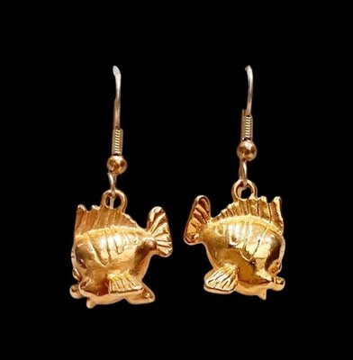 Vintage Disney Finding Nemo Gold Tone Earrings SEE DESCRIPTION Free Ship!