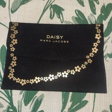 Daisy Marc Jacobs Cosmetics Bag Black With Gold Flowers Pouch