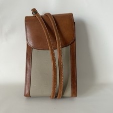 King Ranch Saddle Leather Crossbody Travel Wallet Passport Holder Organizer