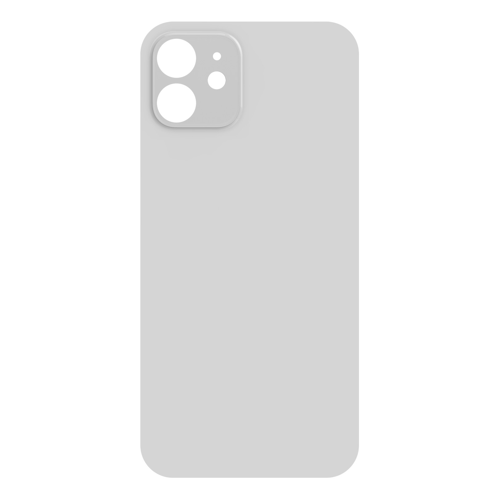 Vitre arrière pour iPhone 12 Clappio Blanc - Pièce de rechange en verre
