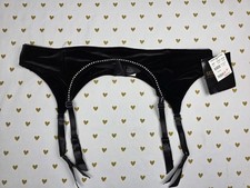 FREDERICKS OF HOLLYWOOD Seduction Bling NEW Nwt Garter Belt Velvet L XL