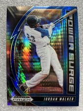 2020 Panini Prizm Draft Picks #PDP169 Jordan Walker Hyper Blue and Carolina Blue