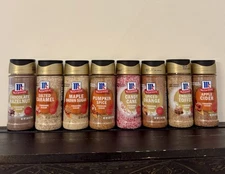 McCormick Finishing Sugars Holiday Set of 8 Candy Cane Chocolate Hazelnut New