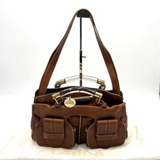 Borsa a tracolla originale Chloe Saskia Y2K a 2 vie con plastica marrone H 2Y...