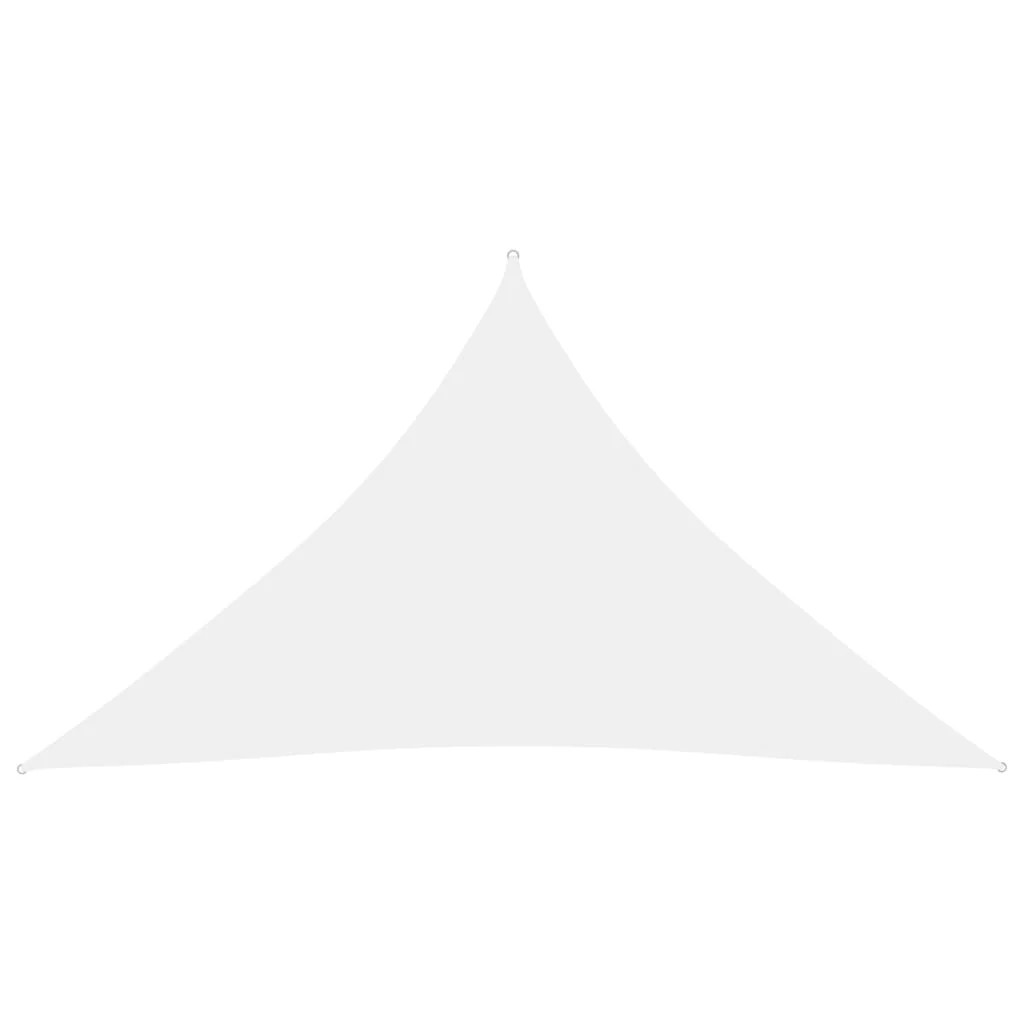 Voile d'ombrage triangulaire haut de gamme tissu Oxford blanc He