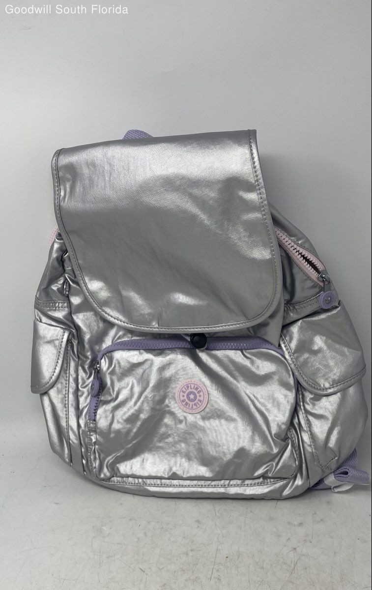 Kipling Womens Silver-Tone Zipper Adjustable Strap Top Handle Backpack w/ Tags