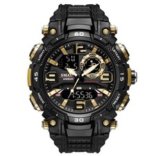 Men's Watch Big Dial Quartz Digital Analog Luminous Waterproof Sports Wristwatch