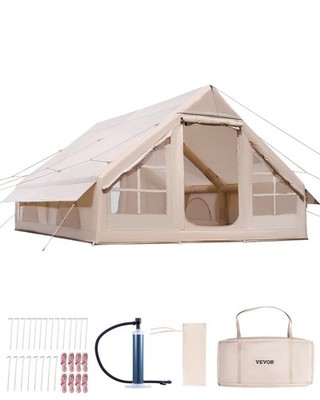 Inflatable Tents for Camping,5-8 Person Easy Setup Blow up Tent w/Hand Pump,300D
