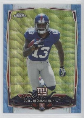 2014 Topps Chrome Blue Wave Refractor Odell Beckham Jr #117 Rookie RC 7xr