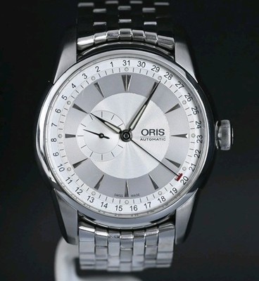 ORIS ARTELIER POINTER DATE SMALL SECOND 7597 SILVER DIAL 42.5 (GOOD & ORIGINAL)