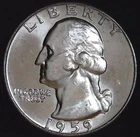 1959-D 25C Washington BU 90% Silver 26stt0204-7