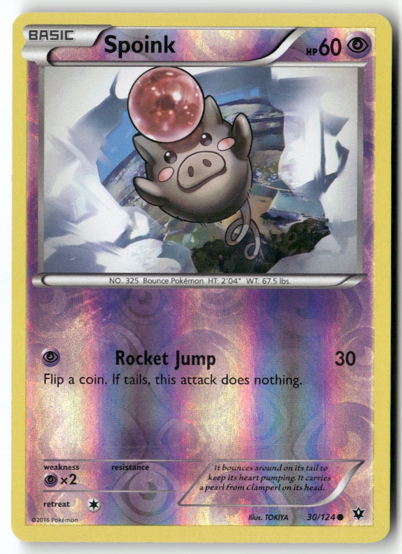 Spoink 30/124 Common Fates Collide Pokemon Reverse Holo Lightly Played