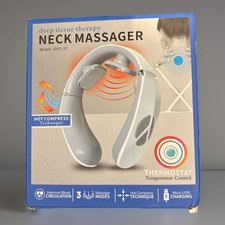 Deep Tissue Neck Massager   Hot Compress  Rechargeable Portable Relief