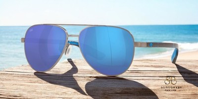 COSTA 6S4002 11 Peli Brushed Gunmetal Blue Mirror 57 m Unisex Sunglasses 580G