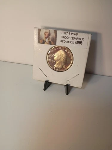 1987-S Washington Quarter Coin, San Francisco Mint, UNC Beautiful Easy PF66