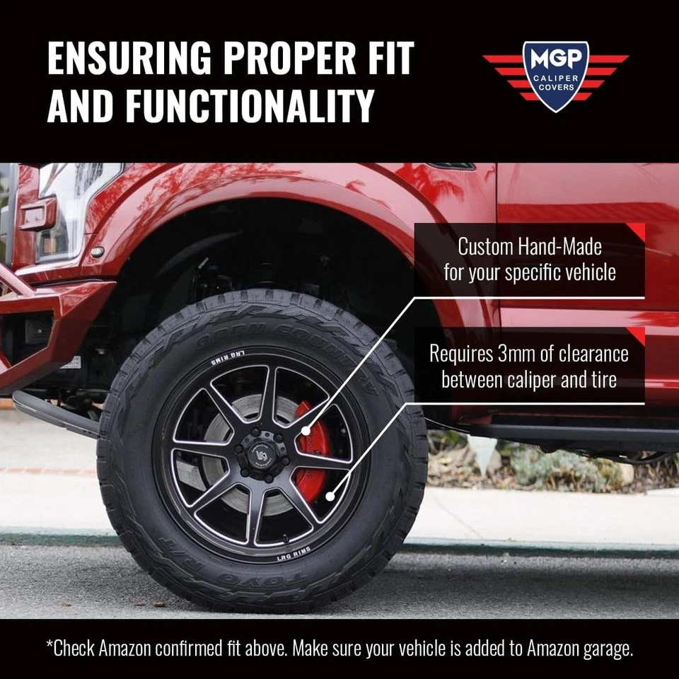 MGP Caliper Covers Brake Caliper Covers 2017-2020 Acura MDX Front and Rear Set - Imagem 4 de 4