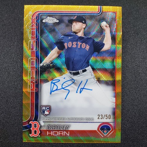 2025 Topps Chrome Gold Wave Refractor Auto /50 Bailey Horn #RA-BHO Red Sox