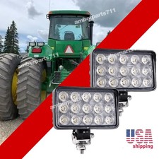 6X4 LED Work Light For Truck Flood Light 12V 24V Tractor lights 2x Powerful lamp