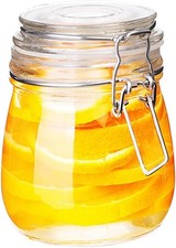 25oz Airtight Glass Jars with Lids, Glass Storage Containers With Hinged Lids