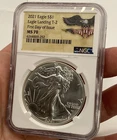 2021 American Silver Eagle Type 2 MS70 NGC First Day Of Issue