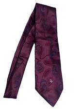 Christian Dior Monsieur Burgundy Tie Made In USA Vintage Luxury