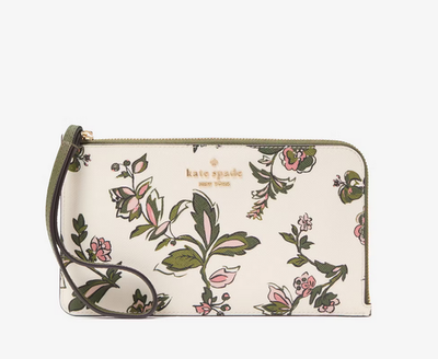 Kate Spade New York Lucy Fall Floral Medium L-zip Wristlet Clutch