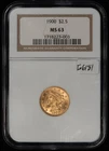 1900 G$2.50 Liberty Head Gold Quarter Eagle - NGC MS 63 - SKU-G6181