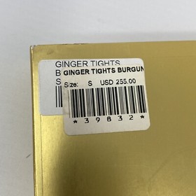 Agent Provocateur Ginger SOIREE Burgundy Tights S $255