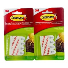 2 Packs 3M Command Poster Strips 5/8" x 1 3/4" White 12 Strips Per Pack 17024ES 4.50 per strip