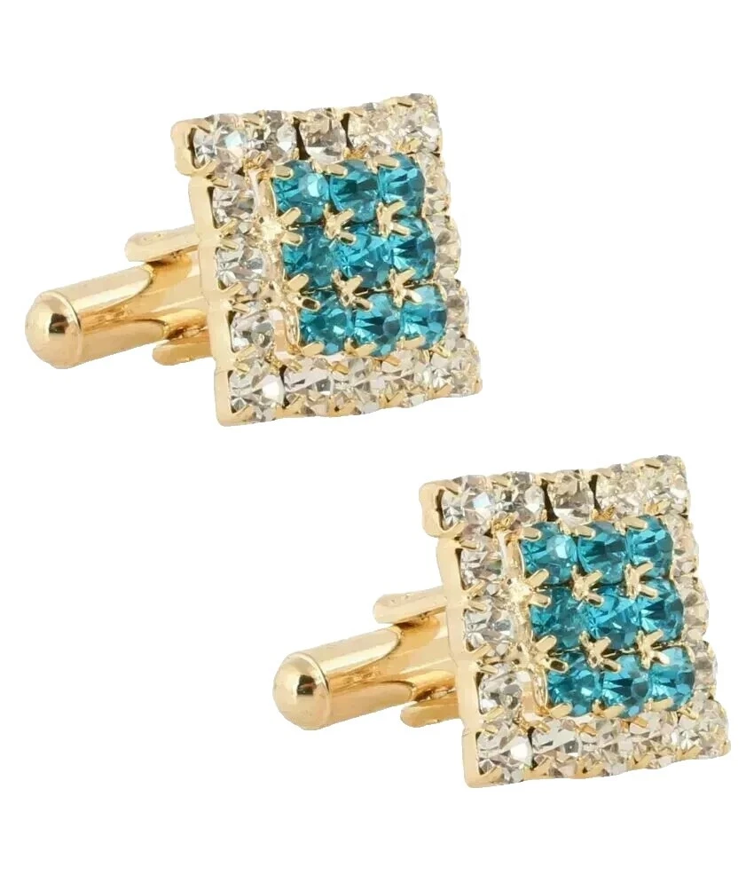 Gemelos Oro Amarillo Topacio para hombres