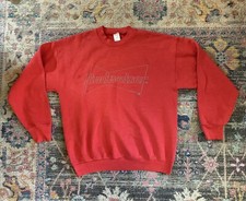 VINTAGE 1996 Budweiser Sweatshirt Mens Large Red 80s 90s USA Made FOTL 50/50