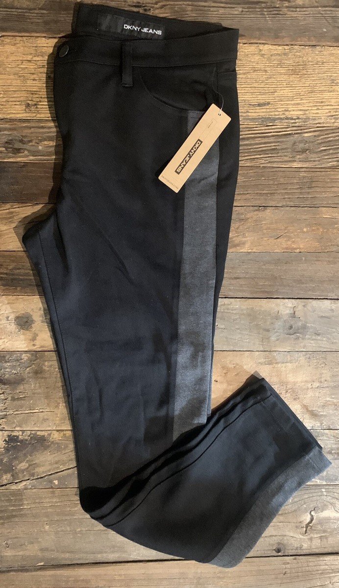 dkny black stretch pants