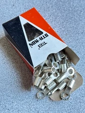 NEW Box of 25 T&B Sta-Kon D8-14 Ring Terminal Connector Uninsulated 1/4" Bolt