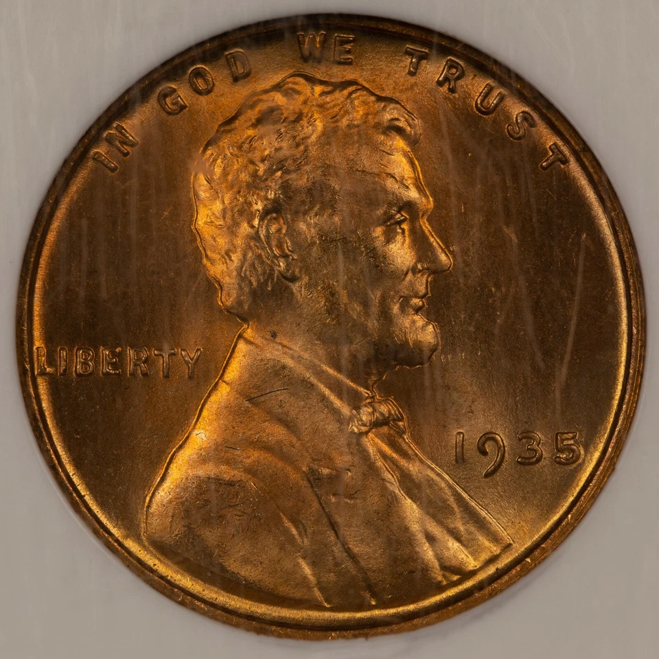 1935 1c Lincoln Wheat Small Cent - NGC MS 67 RD - Red - SKU-X2595 - Image 4 of 4