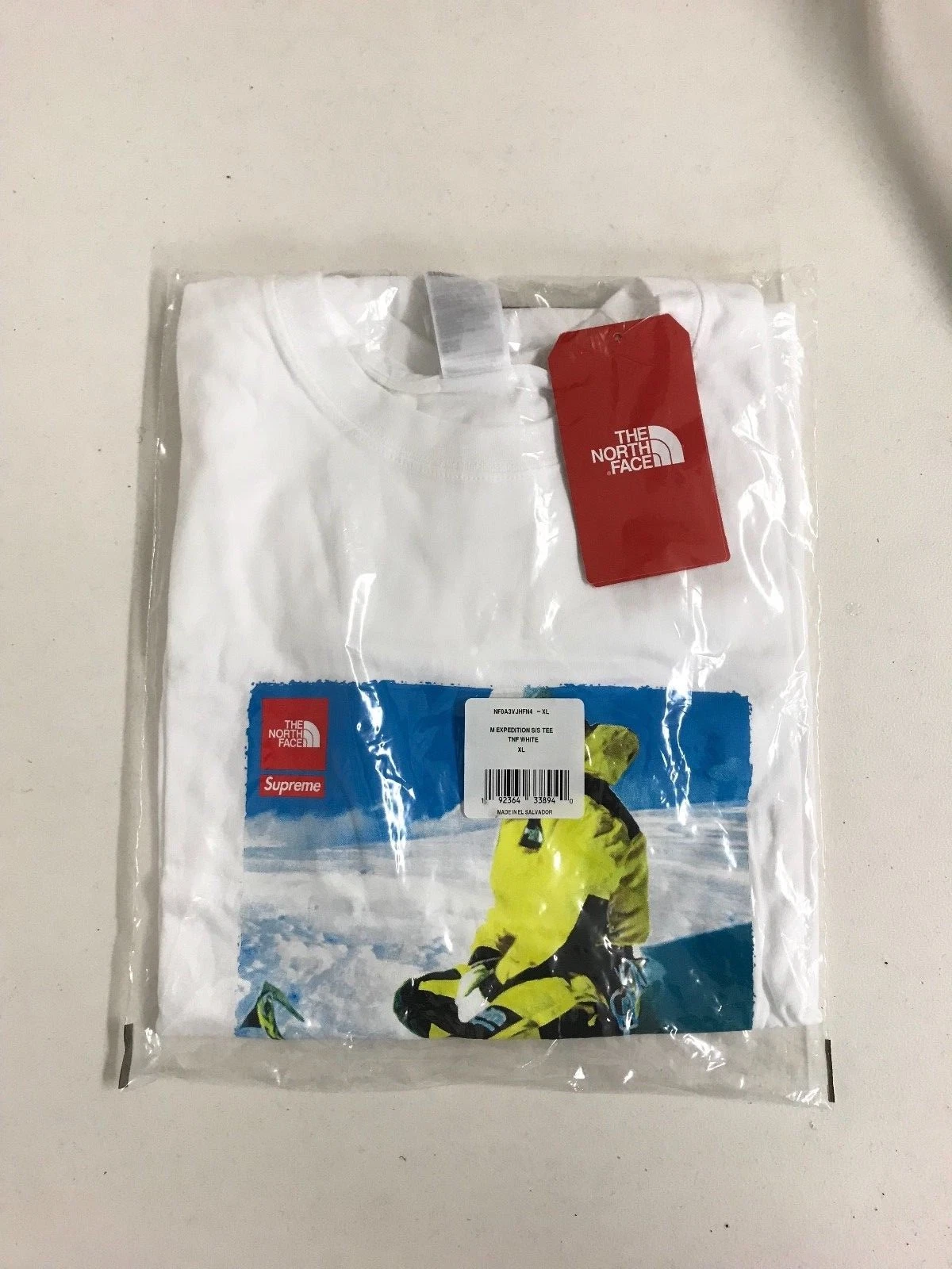 TEE SHIRT PHOTO SUPREME THE NORTH FACE BLANC FW18 TAILLE GRAND XL