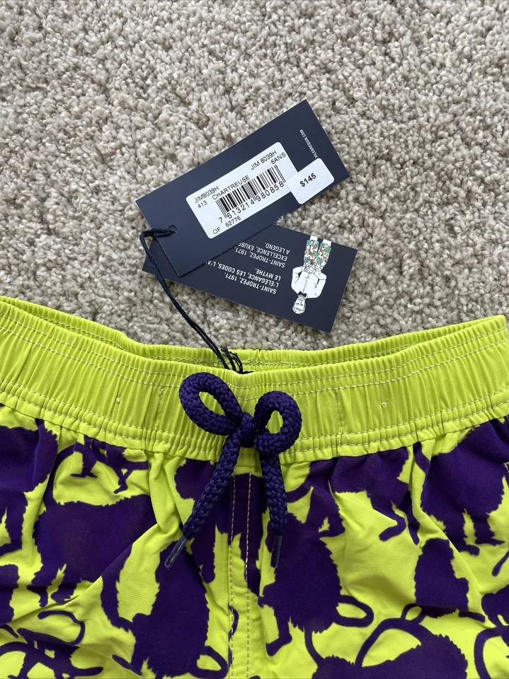 NUEVO CON ETIQUETAS AUTÉNTICO BAÑADOR VILEBREQUIN -MONOS - NIÑOS - AMARILLO - 2 AÑOS Foto 3 de 4