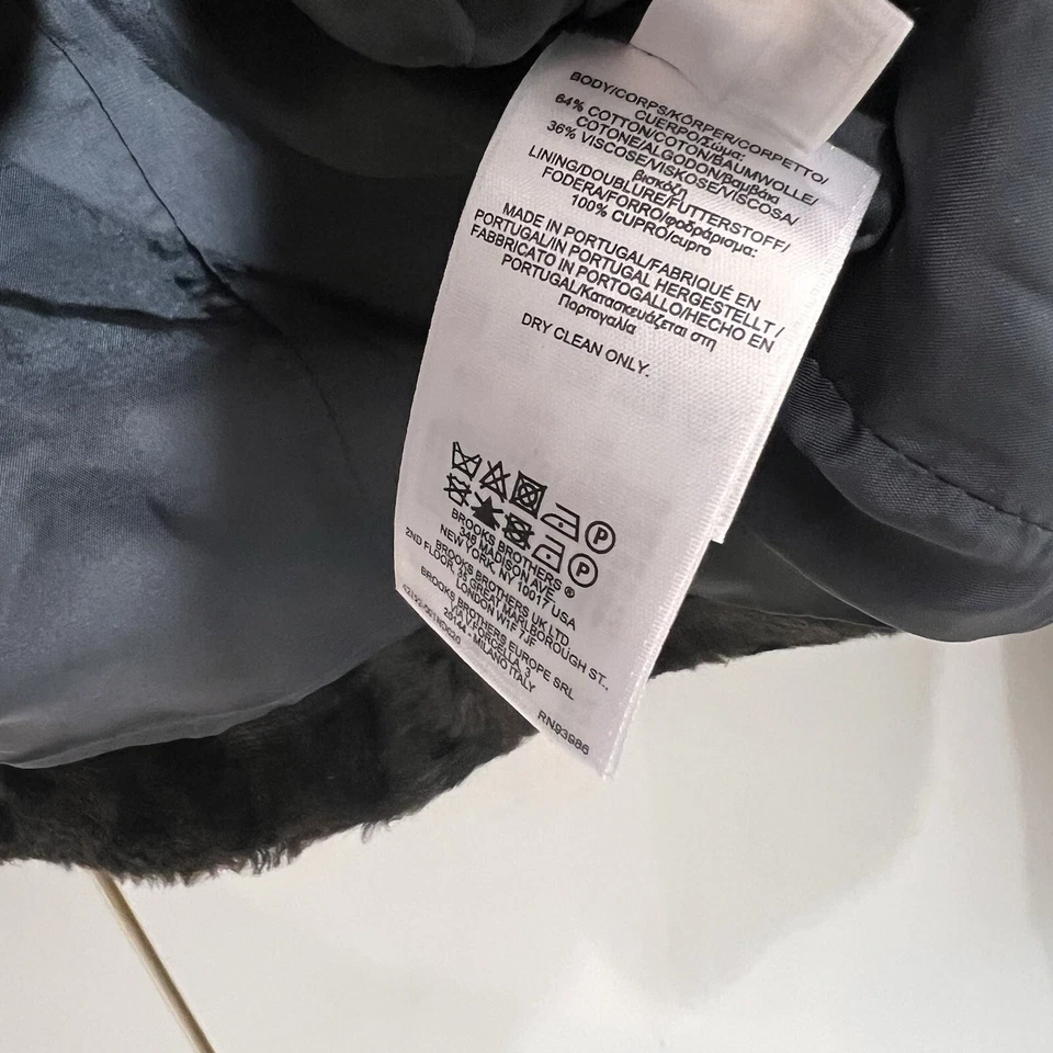 Chaqueta Brooks Brothers para mujer 6 imitación pelo de becerro estampado animal cremallera completa marrón negro Foto 4 de 4