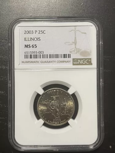 2003 P Illinois NGC MS65 State Quarter