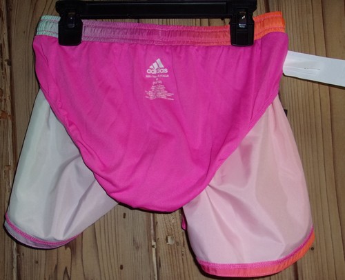 ADIDAS Girl's Built in Panty Shorts Ombre' Size: MEDIUM (10-12) NWT $30 - Picture 4 of 5