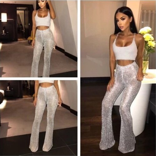 Xmas Party Wide Leg Flared Leggings 