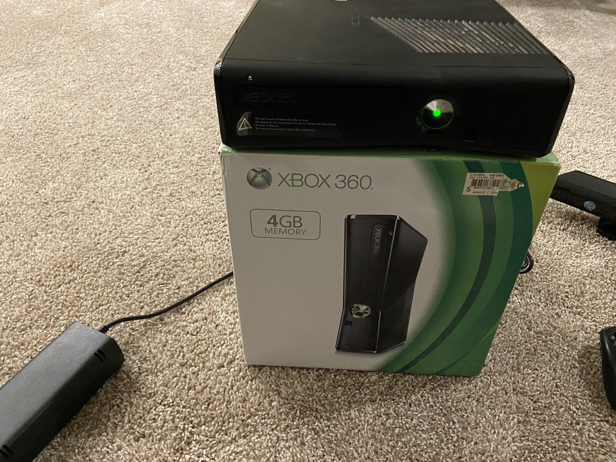 Microsoft Xbox 360 S 4GB Black Console with Kinect | 1080p