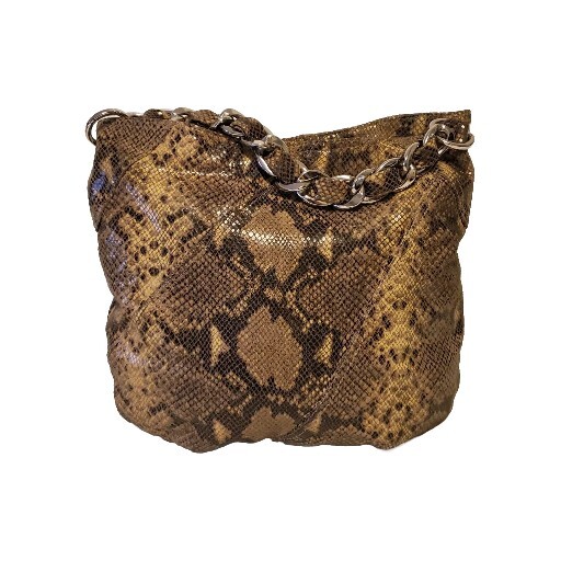 Michael Kors Python Snake Leather Hobo EUC - image 1